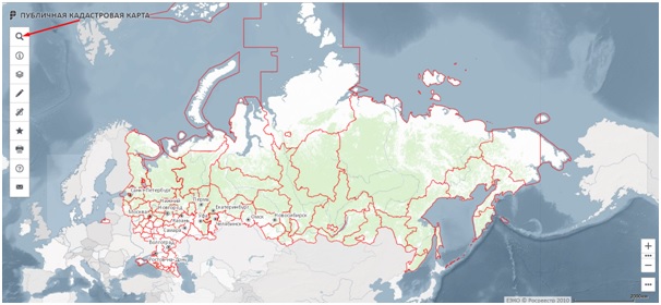 Карта для поиска объекта недвижимости