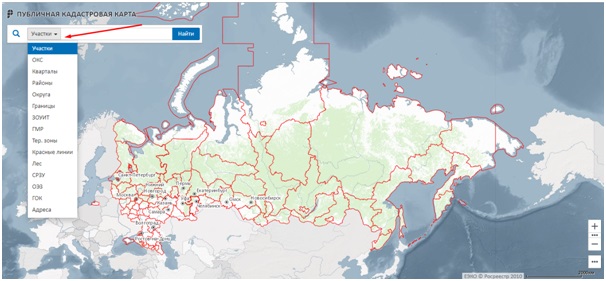 Карта для поиска объекта недвижимости 1